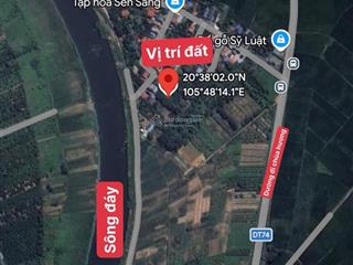 Bán đất sổ đỏ gần sông đáy, diện tích 89,8 m2 hộ khẩu hà nội.