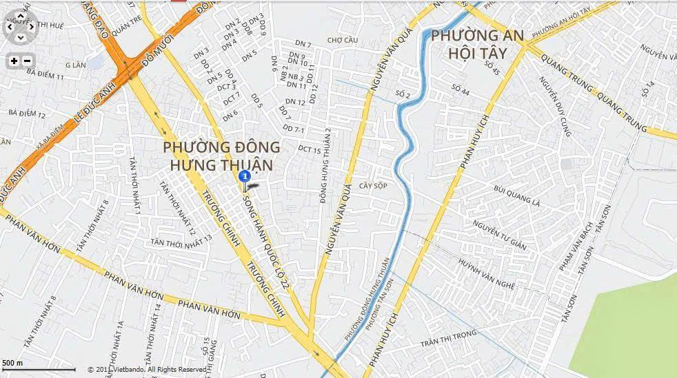 Mặt tiền song hành ql22  đoạn cầu tham lương  trường chinh ( 4x27m, 6 tầng thang máy ) chỉ 12 tỷ