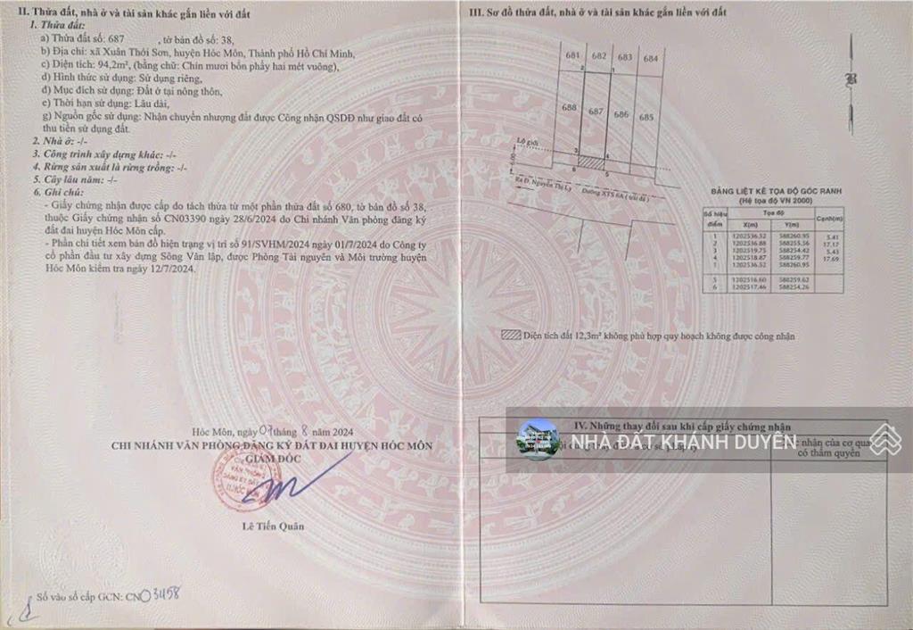 Đất 5,4 x 20m mặt tiền đường xuân thới sơn 6, xã xuân thới sơn gần ngã ba giồng