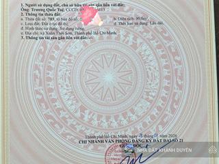 Đất 5 x 19,6m đường dương công khi xã xuân thới sơn hóc môn