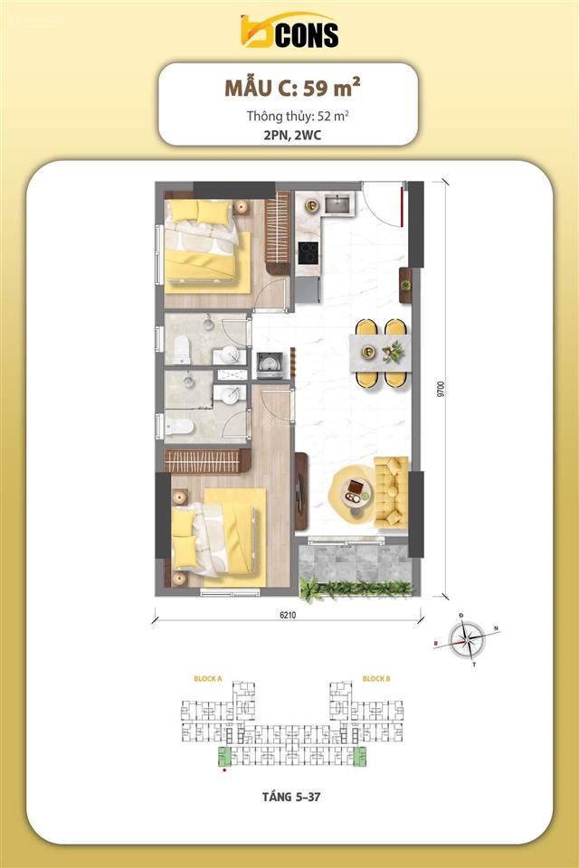 Chỉ từ 515 triệu sở hữu căn hộ 2pn2wc ngay 3 tuyến ga metro  lãi suất cố định 6,9% 4 năm. ck 8,5%