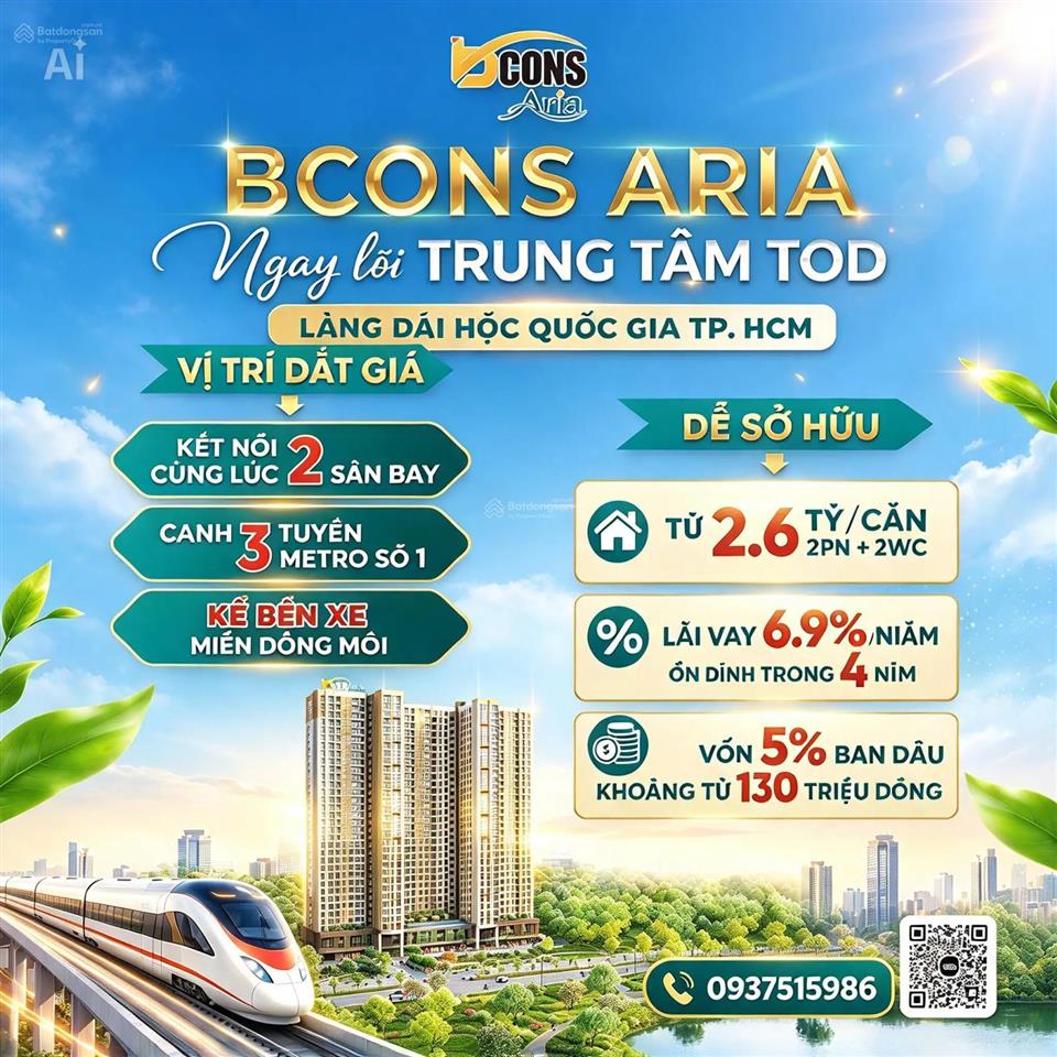 Chỉ từ 515 triệu sở hữu căn hộ 2pn2wc ngay 3 tuyến ga metro  lãi suất cố định 6,9% 4 năm. ck 8,5%