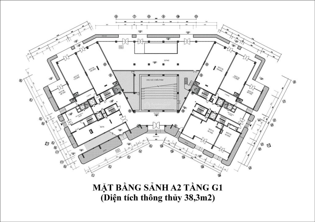 Bán sàn văn phòng tòa chung cư rice city mail  kđt tây nam linh đàm  hoàng liệt