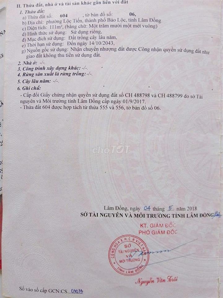 Chính chủ cần bán gấp lô đất