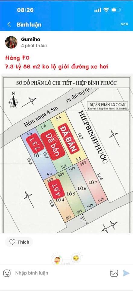 Bán đất ngay đường số 9 cách ql13 200m, sổ riêng, xd tự do, thông vạn phúc city