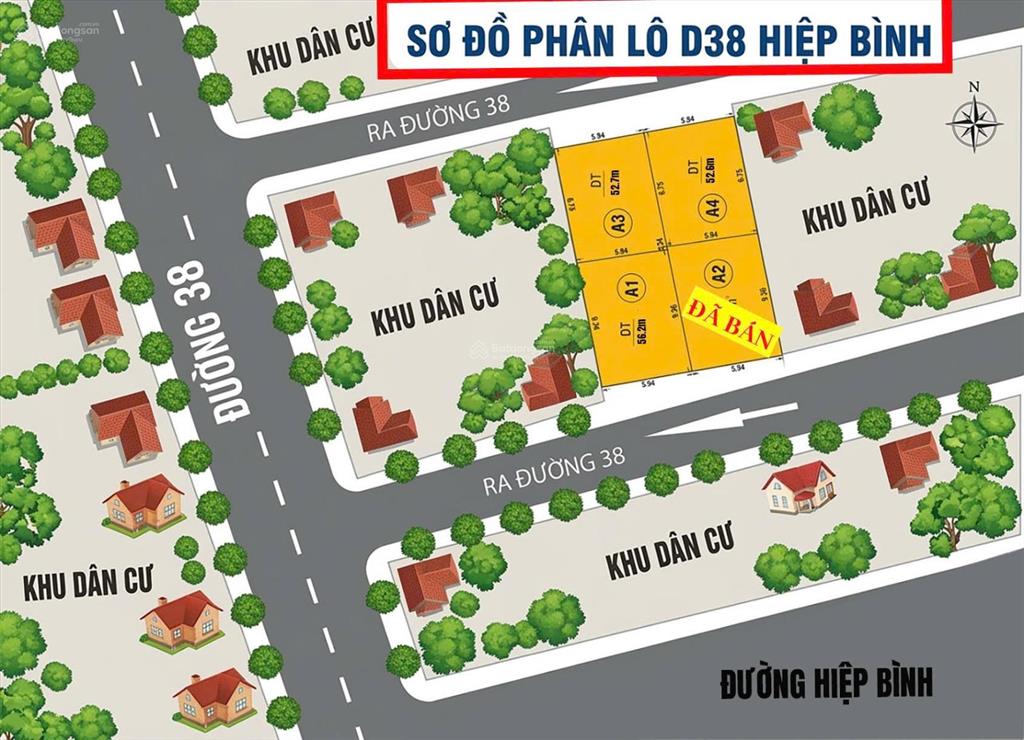 Cơ hội cuối sở hữu lô đất duy nhất ngay đường số 38 hiệp bình  ngang 6m  khu vực phát triển mạnh
