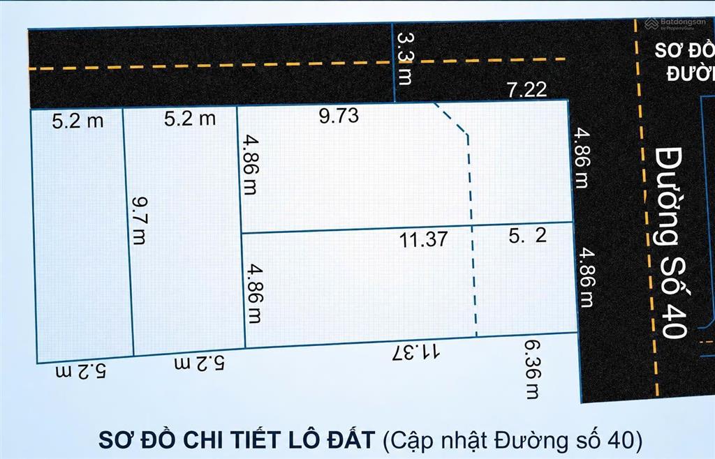 Bán đất mặt tiền đường số 40 ngay chợ hiệp bình, cách phạm văn đồng 400m, mật độ xây dựng cao
