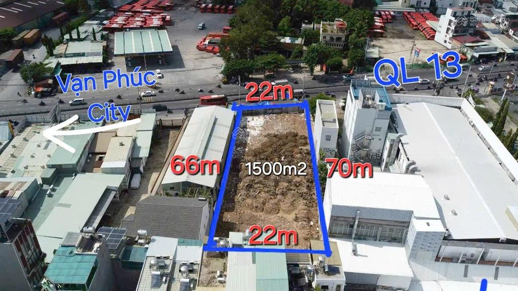 Đất mặt tiền kinh doanh ql13  1100m²  ngang 22x50m  cho thuê kd đa ngành nghề