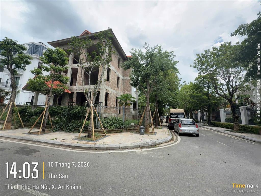 Siêu phẩm biệt thự xây thô lô góc khu đô thị bảo sơn 377m2 x 4 tầng mặt tiền 30m