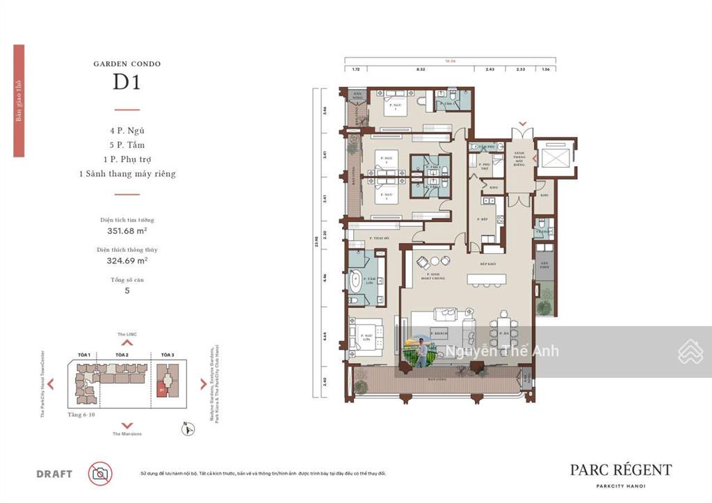 Siêu phẩm căn hộ president parc régent  đặc quyền thang máy riêng  giá 43 tỷ