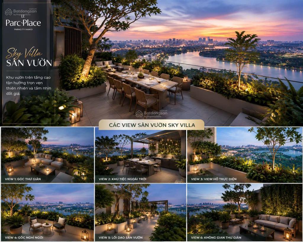 Skyvilla sân vườn 208m2, căn siêu hiếm tại le parc place