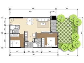 Bán căn hộ sân vườn riêng, tầng 5 (tổng 96m2), sổ sẵn