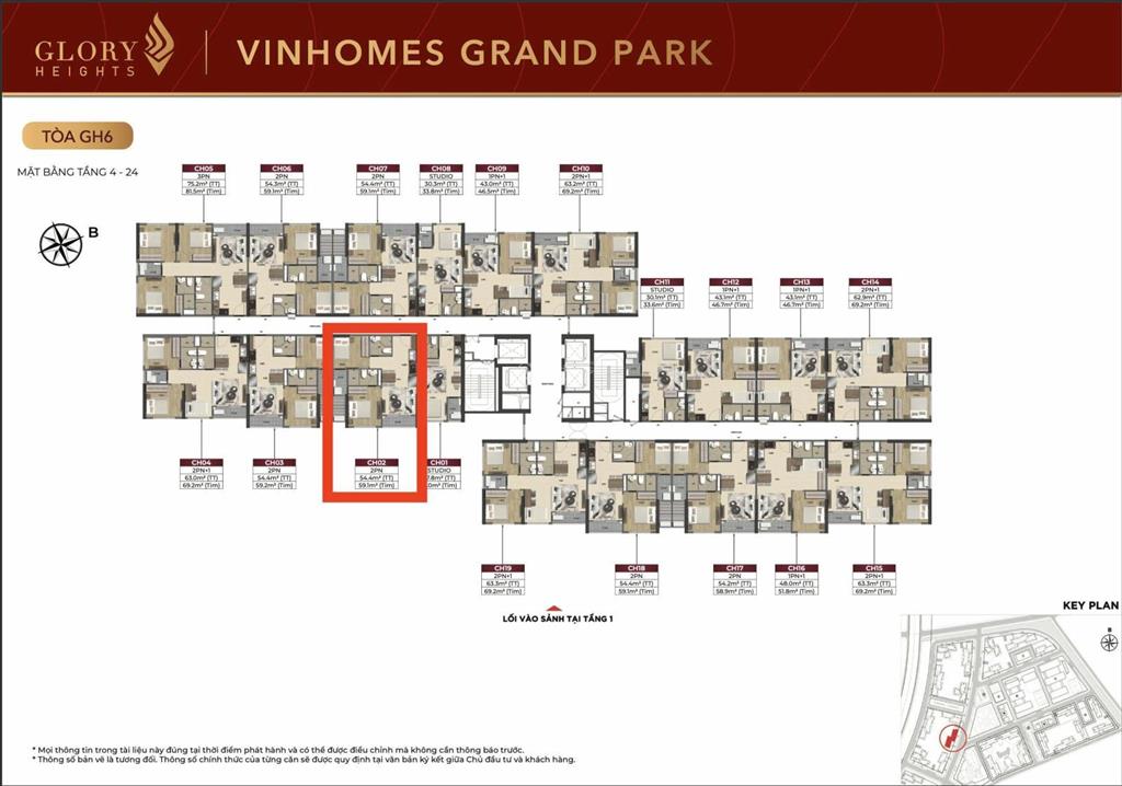 Bán nhanh căn 2 pn khu glory heights (gh) đối diện vincom, vinhomes grand park chỉ 4,1 tỷ
