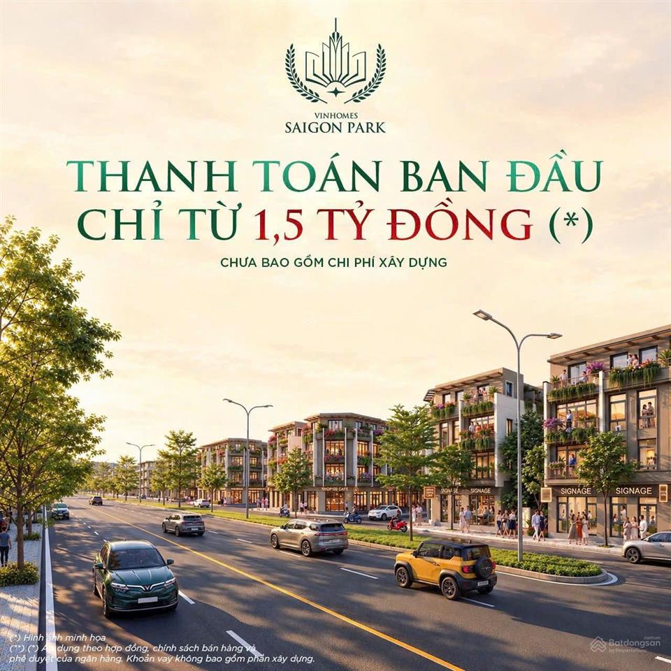 Bán bt tại vinhomes saigon park, 5.8 tỷ, 60m2, 4pn, 5wc