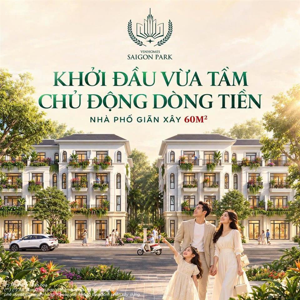 Bán bt tại vinhomes saigon park, 5.8 tỷ, 60m2, 4pn, 5wc