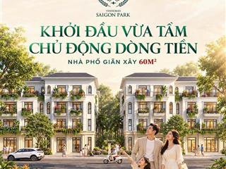 Bán bt tại vinhomes saigon park, 5.8 tỷ, 60m2, 4pn, 5wc