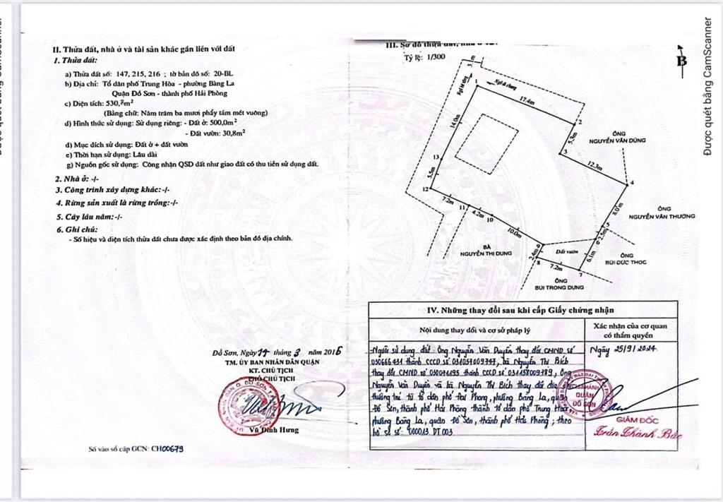 Đất nhà vườn đồ sơn 530,8m2, chuẩn không gian nghỉ dưỡng