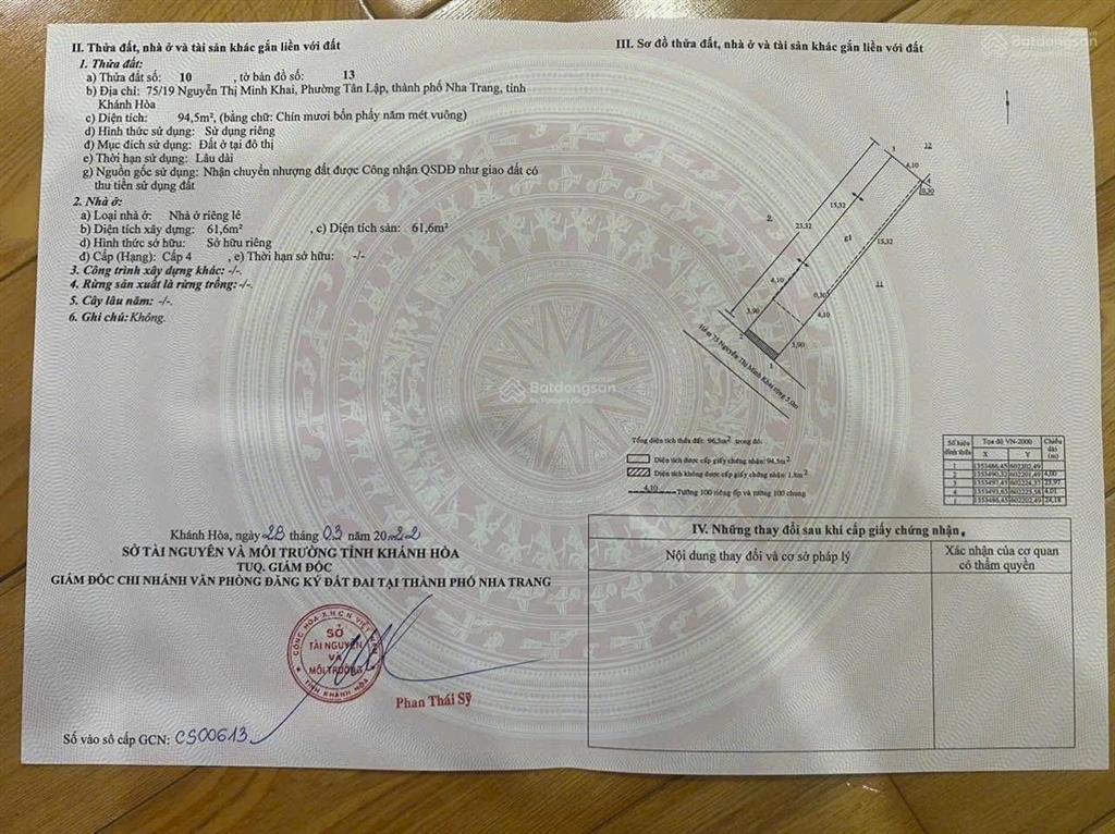 Chỉ 10 tỷ bán 94,5m2 đất hẻm ô tô khu phố tây, hẻm nguyễn thị minh khai, phường lộc thọ, nha trang