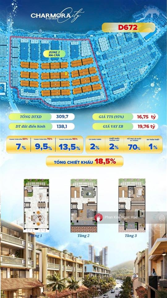 Bán căn liền kề trục đường d6 lộ giới 20mét vị trí trung tâm và khai thác kinh doanh sôi động