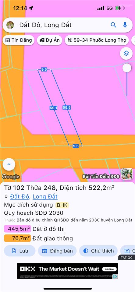 Lô đất vừa ở  đầu tư  kinh doanh đều đẹp ngay sát bên trường học võ thị sáu đất đỏ  tp hcm