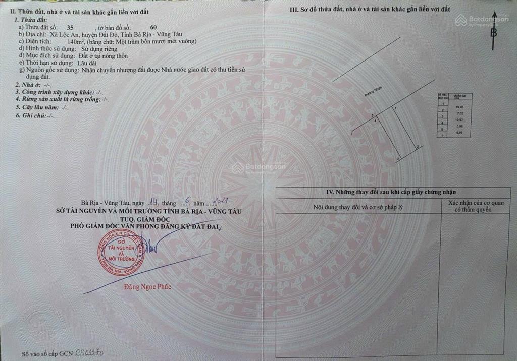 Đất biển lộc an  hồ tràm giá siêu tốt về đầu tư làm nhà vườn ạ