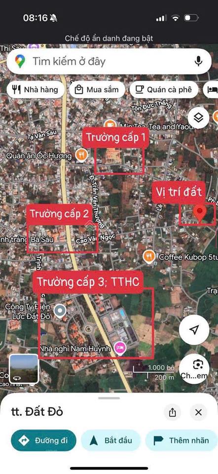 Hàng hiếm 1069m² mặt tiền cao văn ngọc  ngay trung tâm thị trấn đất đỏ  brvt