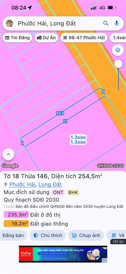 Trục chính khu biệt thự phan gia xã phước hải  tp hcm cách biển chỉ 5km