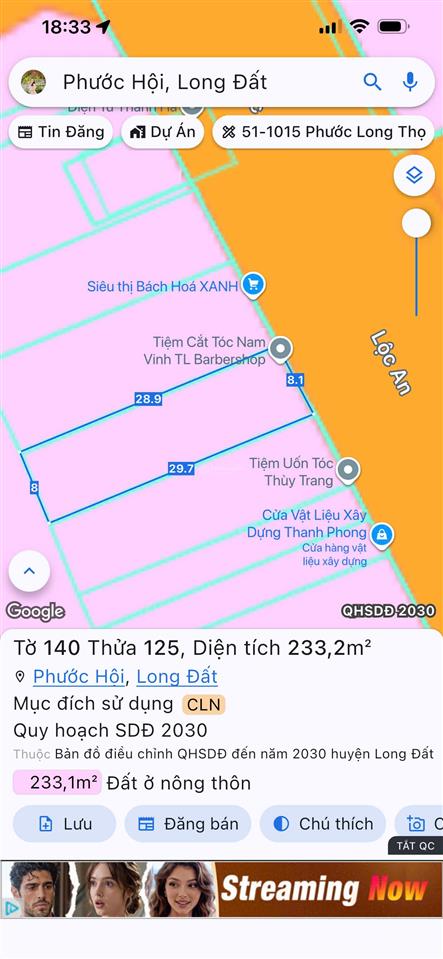 Quá đẹp mặt tiền kinh doanh  trục chính lộc an hồ lồ  đi bộ ra biển lộc an