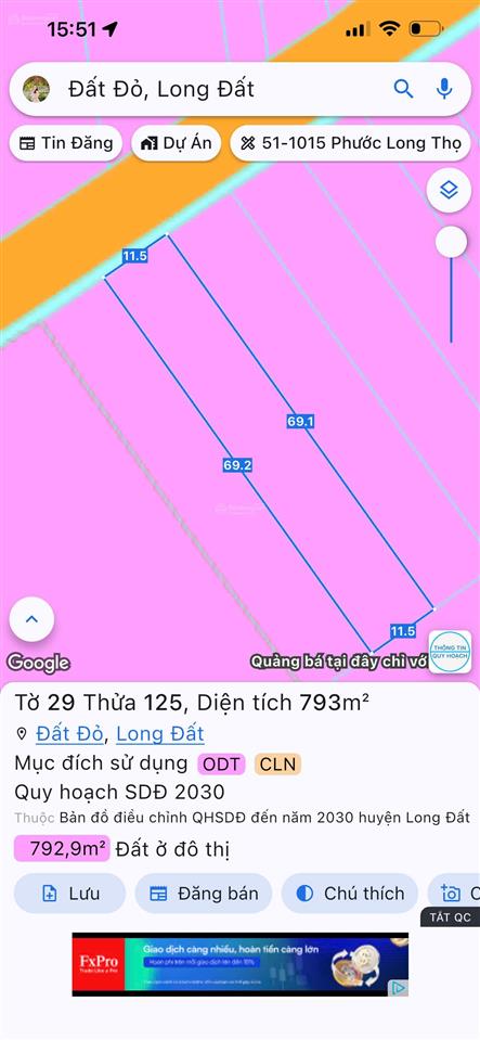 Giảm sâu 700tr  mặt tiền đường nhựa đoàn trung còn hạ gấp chỉ 2 tỷ 3 cho lô 793m2