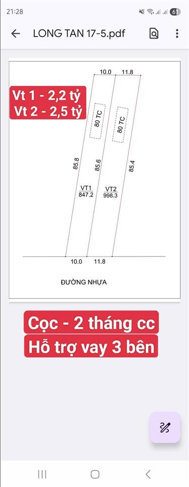 Đất vườn siêu đẹp gần 1000m2 tại long tân  đất đỏ  brvt chỉ 2.5tr/m2  nhanh tay ạ
