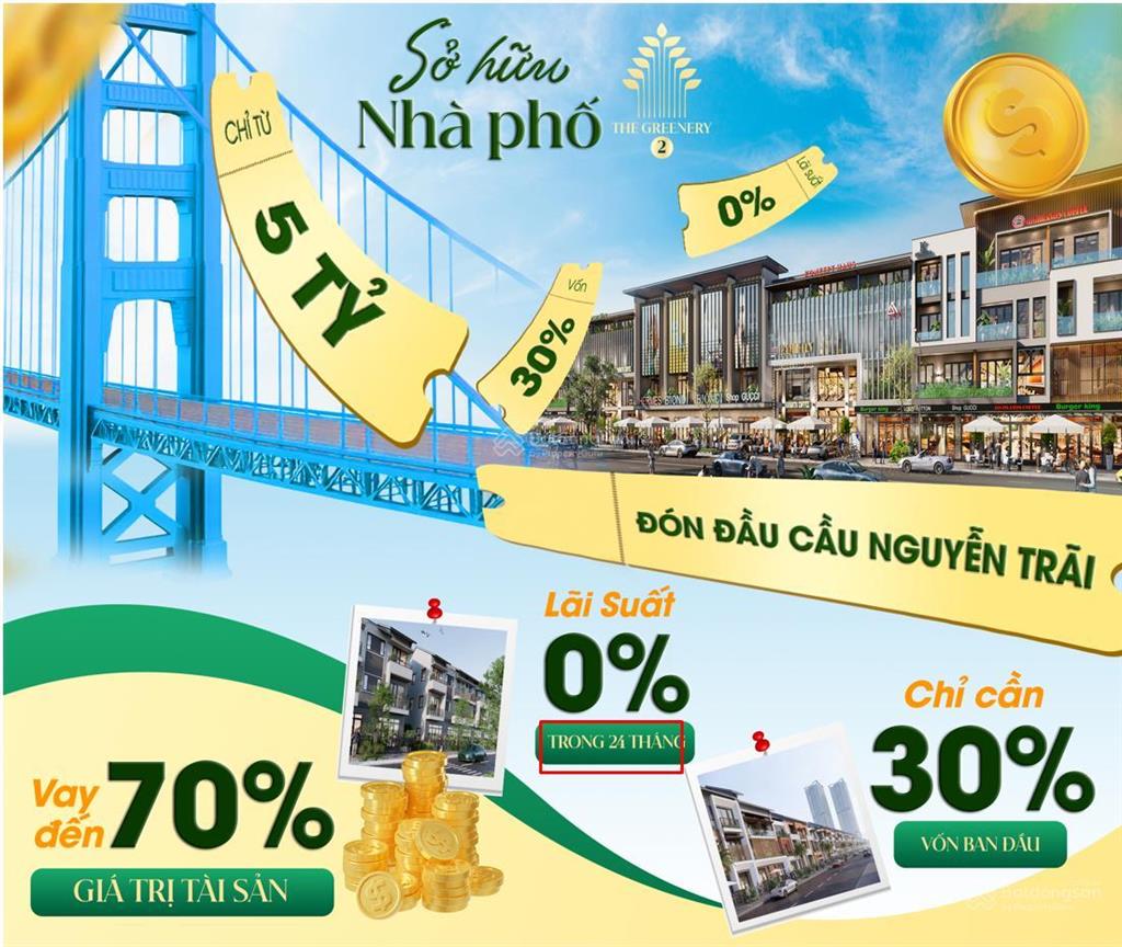 Shophouse 96m2 giá 9,45 tỷ the greenery 2  đại lộ cầu nguyễn trãi 130m, lõi vsip hải phòng