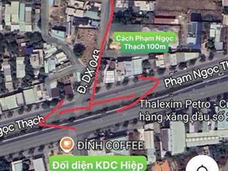 Đất mặt tiền dx043, phú mỹ, tdm, dt 4,5x18,7, thổ cư60, đường nhựa 8m, vị trí quá vip,