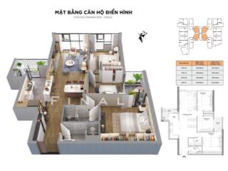 14,6 tỷ chính chủ bán căn 3 ngủ 107m2 tòa brg 25 lê văn lương.full đồ. bc đông nam.slot oto