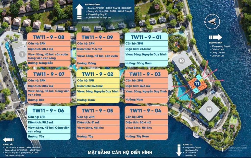 Căn 2pn2wc view sông giá từ 8 tỷ all in thanh toán theo tiến độ