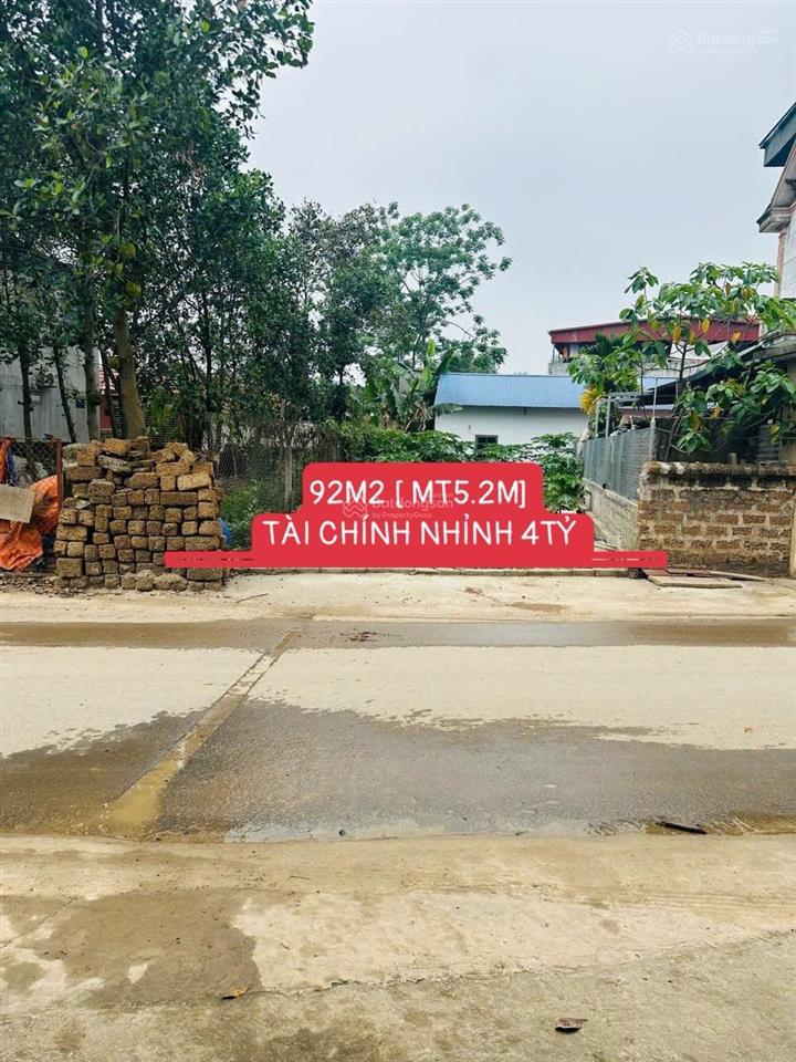 Nhỉnh 4tỷ có ngay 92m2 bám đường nhựa liên xã kinh doanh xã hạ bằng