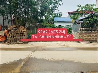 Nhỉnh 4tỷ có ngay 92m2 bám đường nhựa liên xã kinh doanh xã hạ bằng