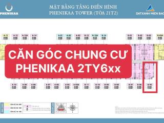 Bán nhanh căn góc 2n1wc chung cư phenikaa giá 2ty6xx
