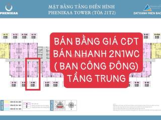 Bán hoà vốn cđt  2n1wc ban công đông tầng trung đẹp