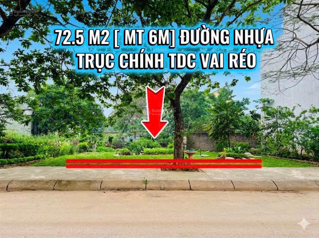 72.5m² [ mặt tiền 6m] đường nhựa trục chính tdc vai réo