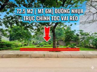 72.5m² [ mặt tiền 6m] đường nhựa trục chính tdc vai réo