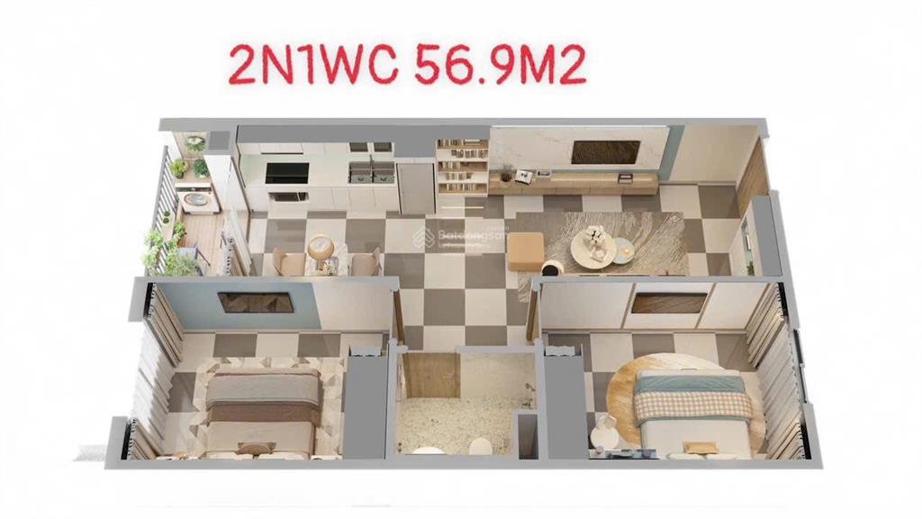Quá rẻ bán nhanh căn 2n1wc chung cư phenikaa2  tầng trung  giá 2ty550