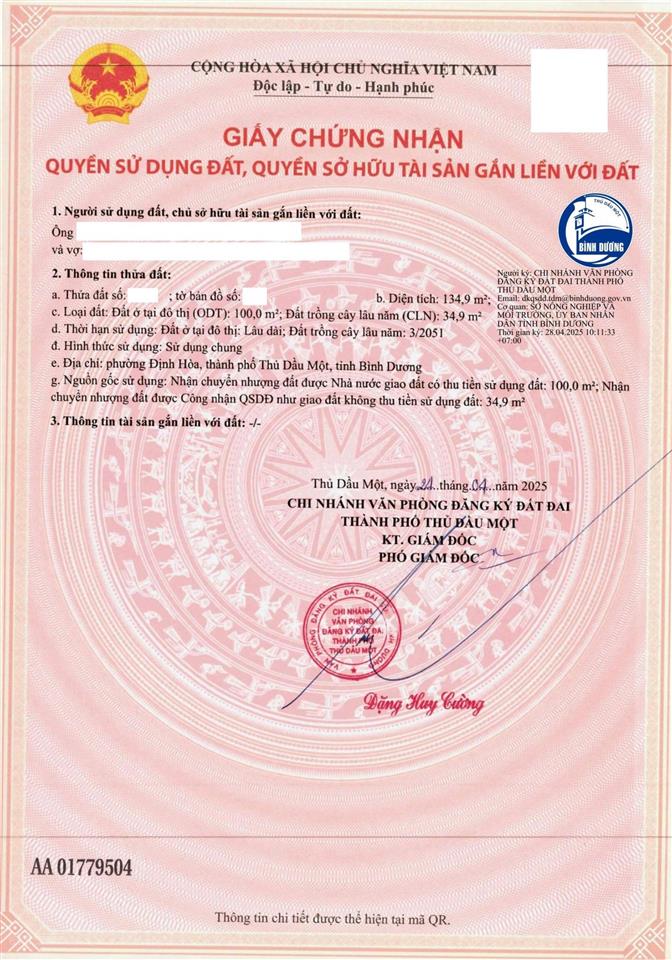 Đất mặt tiền dx073 định hòa đường nhựa 7m thông dân cư đông kín nằm sát trần ngọc lên vị trí đẹp