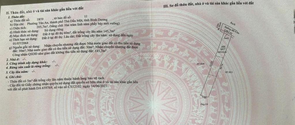 Bán 2 lô đất phường tân an, tp thủ dầu một, mặt tiền sông nhánh dx 122 đường oto, giá rẻ đầu tư