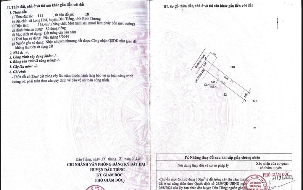 Đất long hòa, dầu tiếng 1 sẹc đường dt749a khu dân cư đông đúc, gần chợ, trường giá rẻ chỉ 750tr