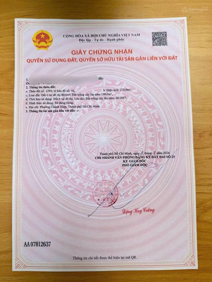 Bán lô đất mặt tiền dx068 định hòa đường nhựa 6m thông từ võ văn kiệt qua nguyễn văn thành giá tốt