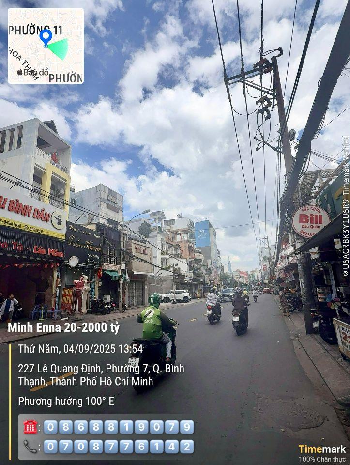 90 Tỷ! Bán Đất Lô Góc 2 Mặt Tiền Lê Quang Định – 247m² Nở Hậu 13.45m Xây Cao Tầng 