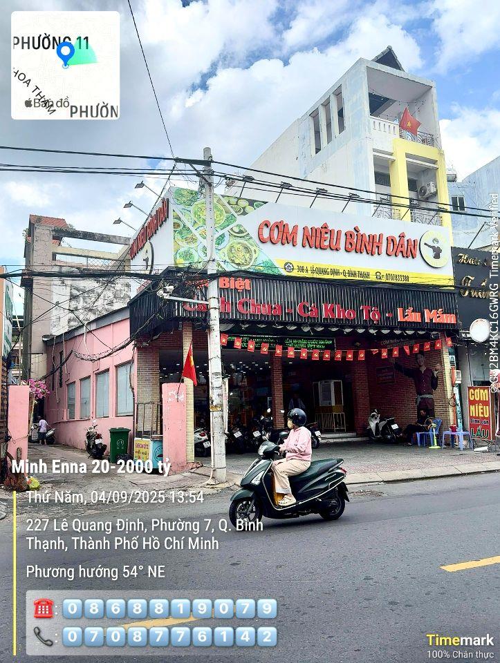 90 Tỷ! Bán Đất Lô Góc 2 Mặt Tiền Lê Quang Định – 247m² Nở Hậu 13.45m Xây Cao Tầng 
