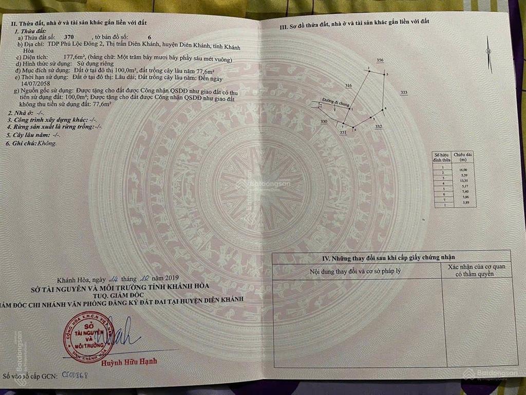 Bán nhà thị trấn diên khánh giá rẻ