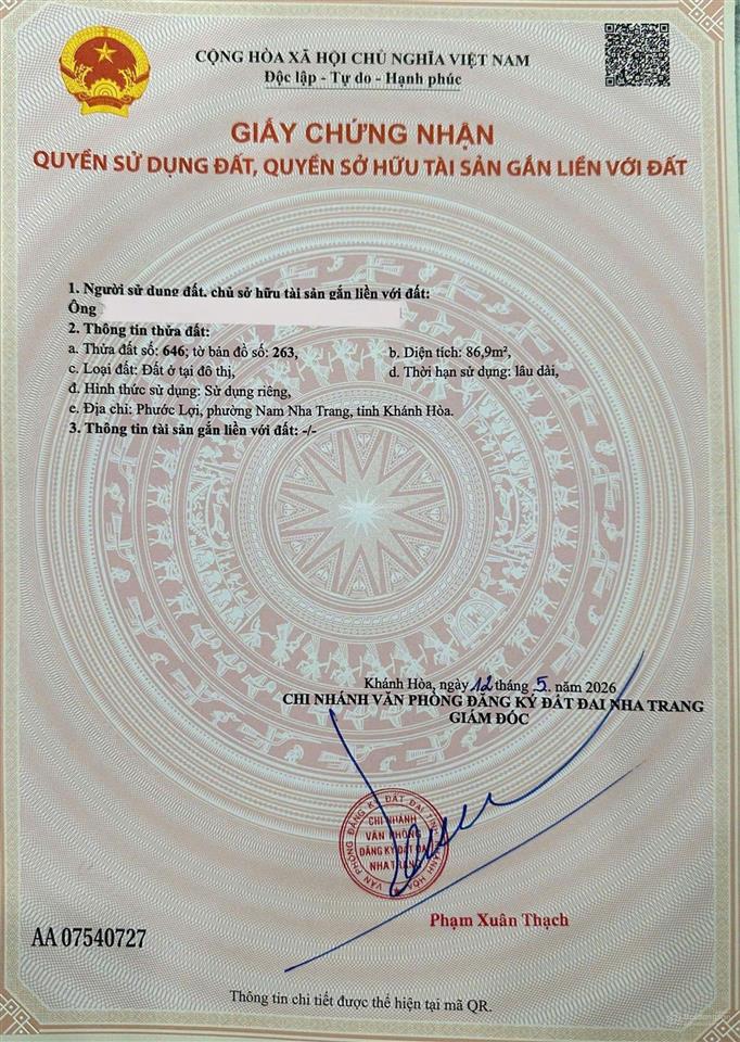 Bán đất hẻm tháii khang phước đồng giá rẻ