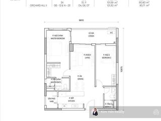 Cắt lỗ hơn 300 triệu 2pn 101m² orchard hill sycamore giá chỉ 4,7 tỷ